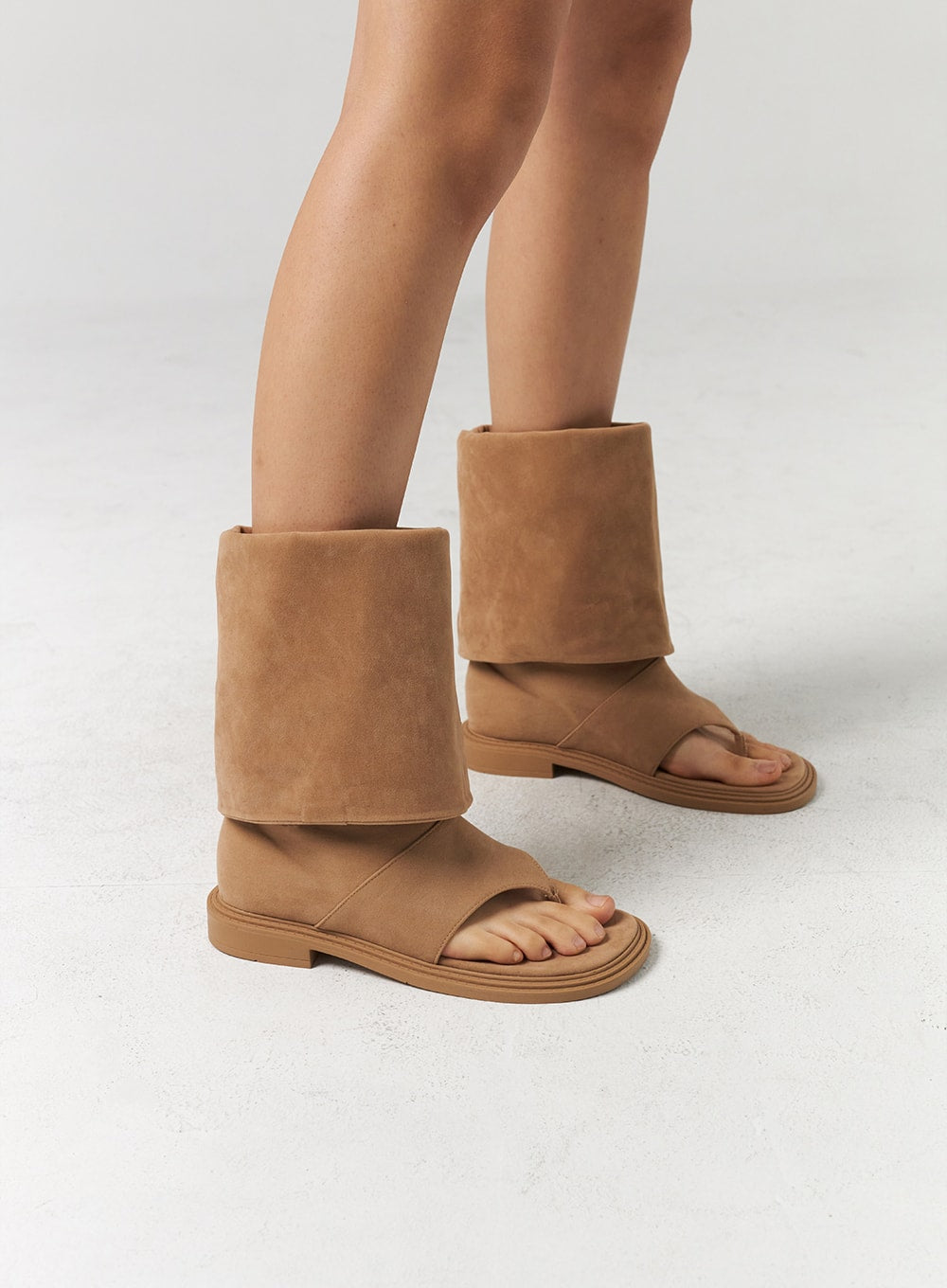 Ausschnitt Zehen Stiefel bis zur Wade CL310