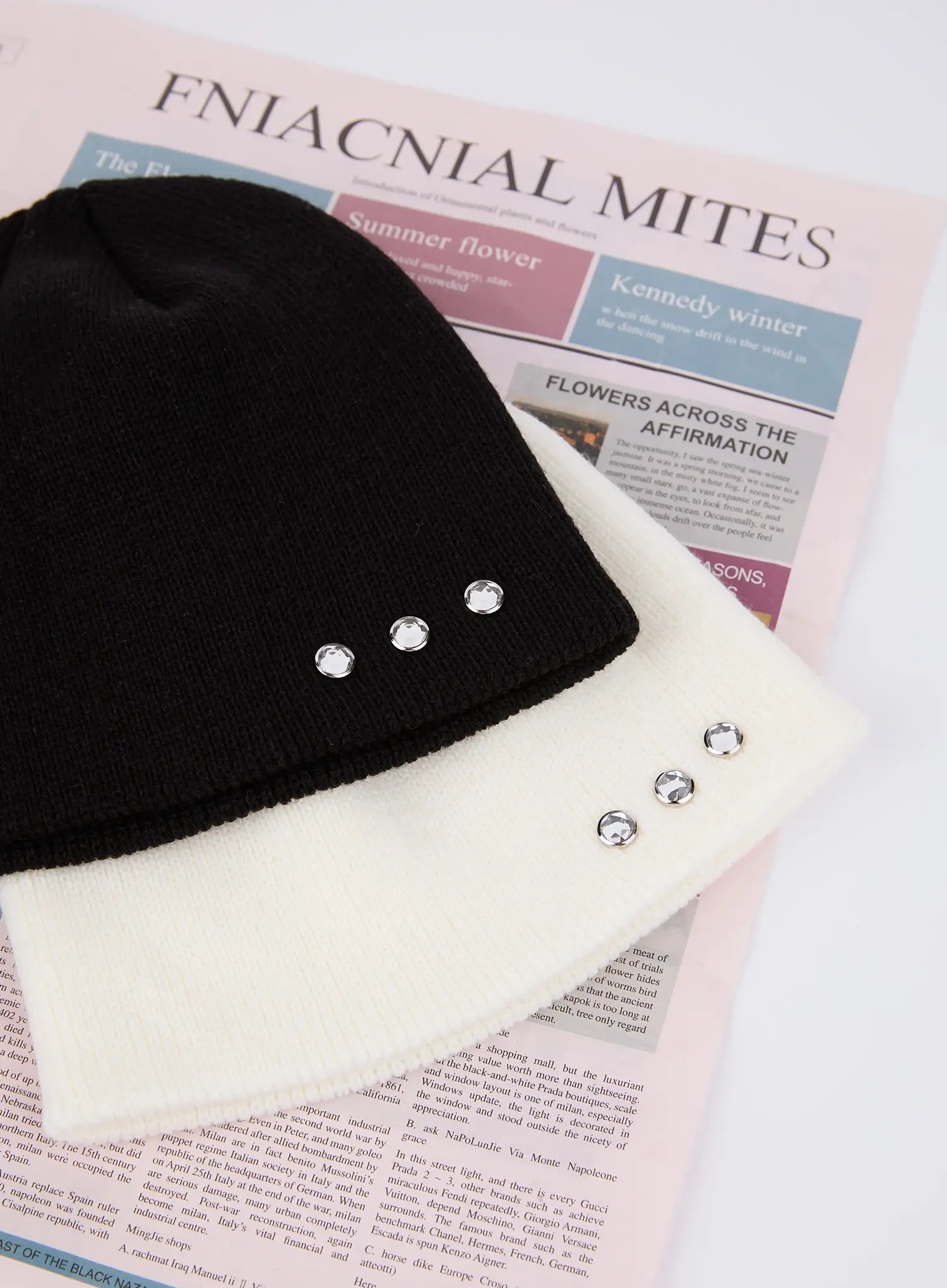 Männer Strickmütze mit Nieten IL515