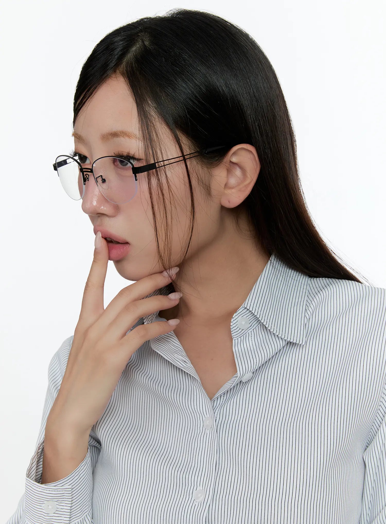 Schicke Minimalistische Modebrille mit Doppelstange CS518