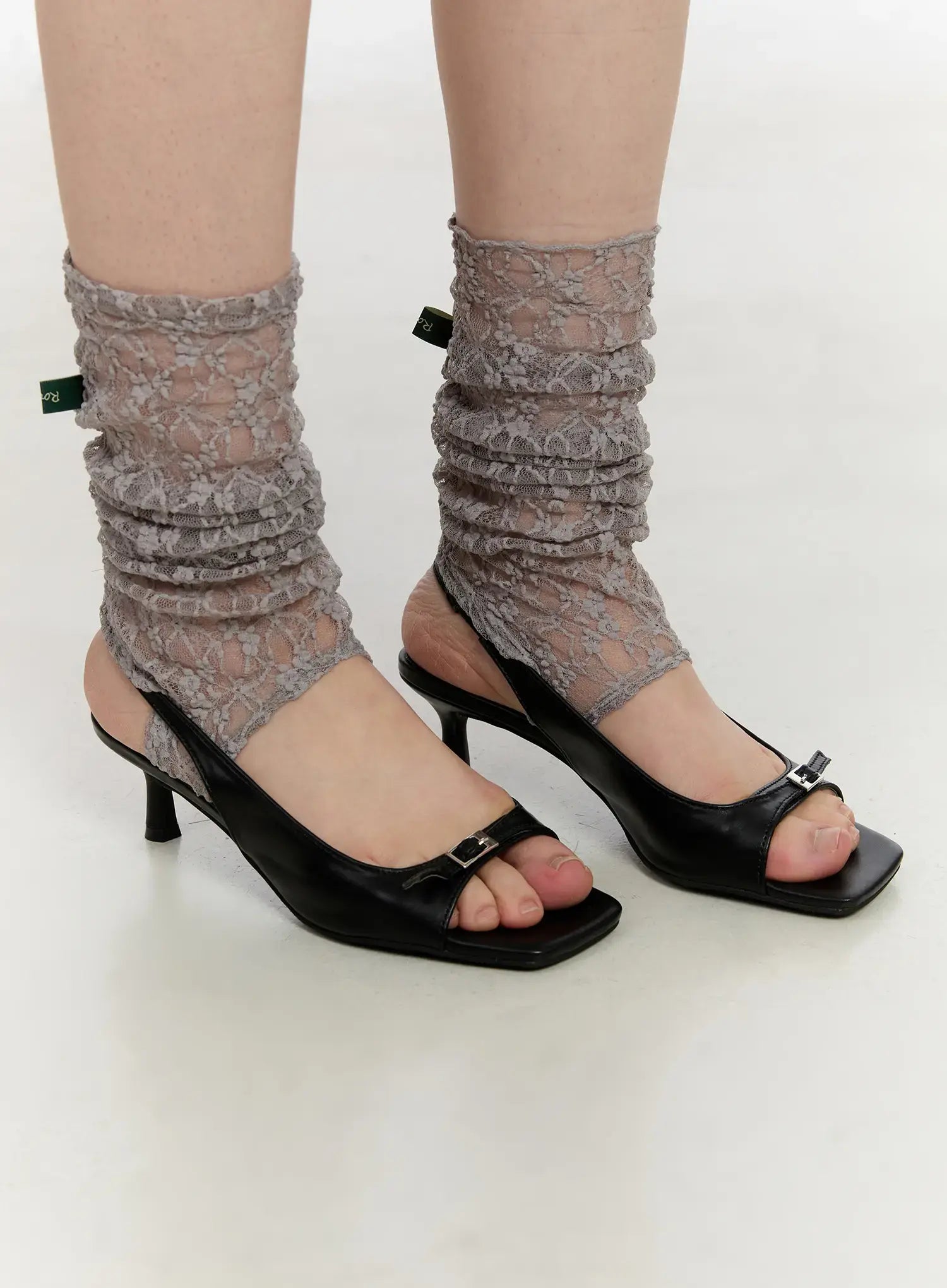 Schnallenriemen Kitten Heels Sandalen CA507