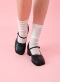 Runde Ferse Mary Janes BU5