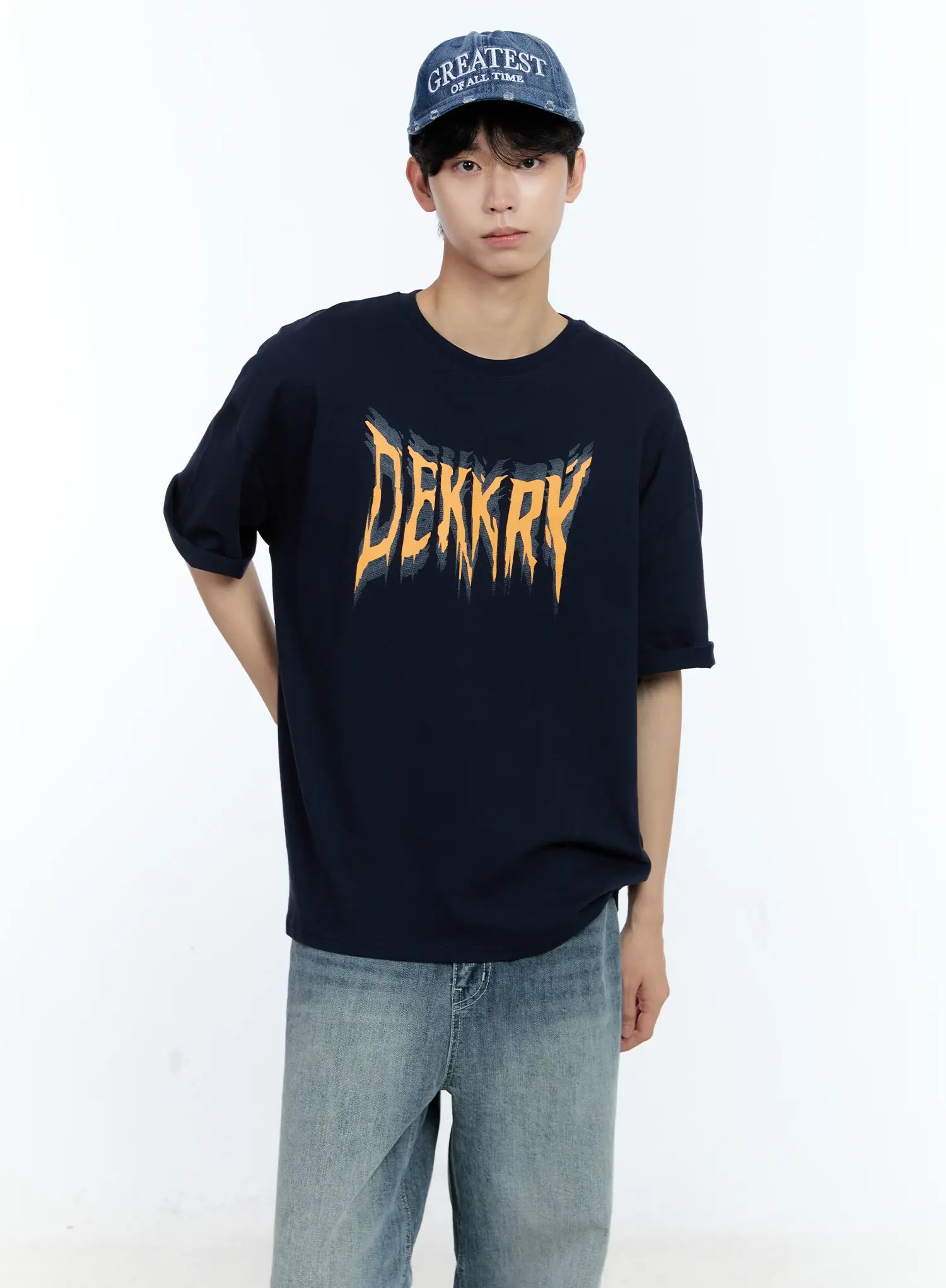 Herren Distressed-Denim Baseballmütze IL529