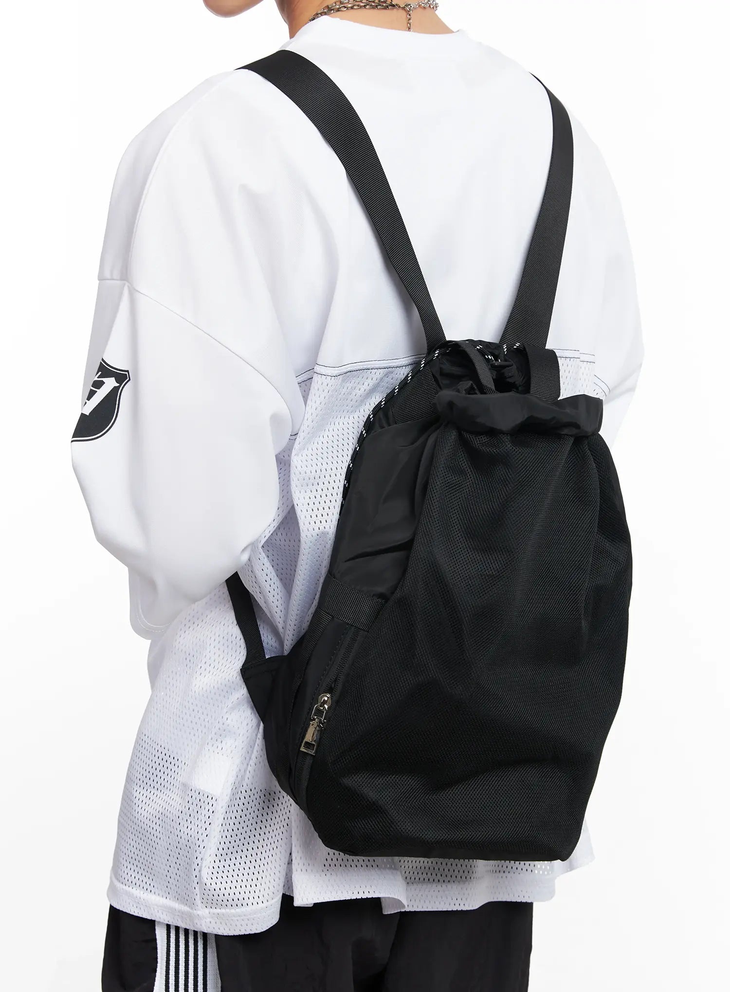 Herren Mesh Drawstring Rucksack IL501