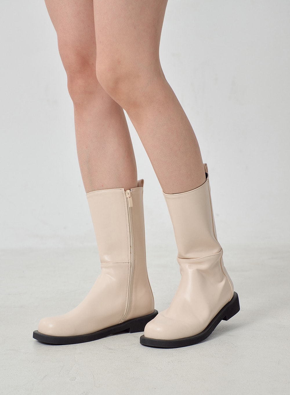 Mid-Calf Seitenreißverschluss Stiefel OJ300
