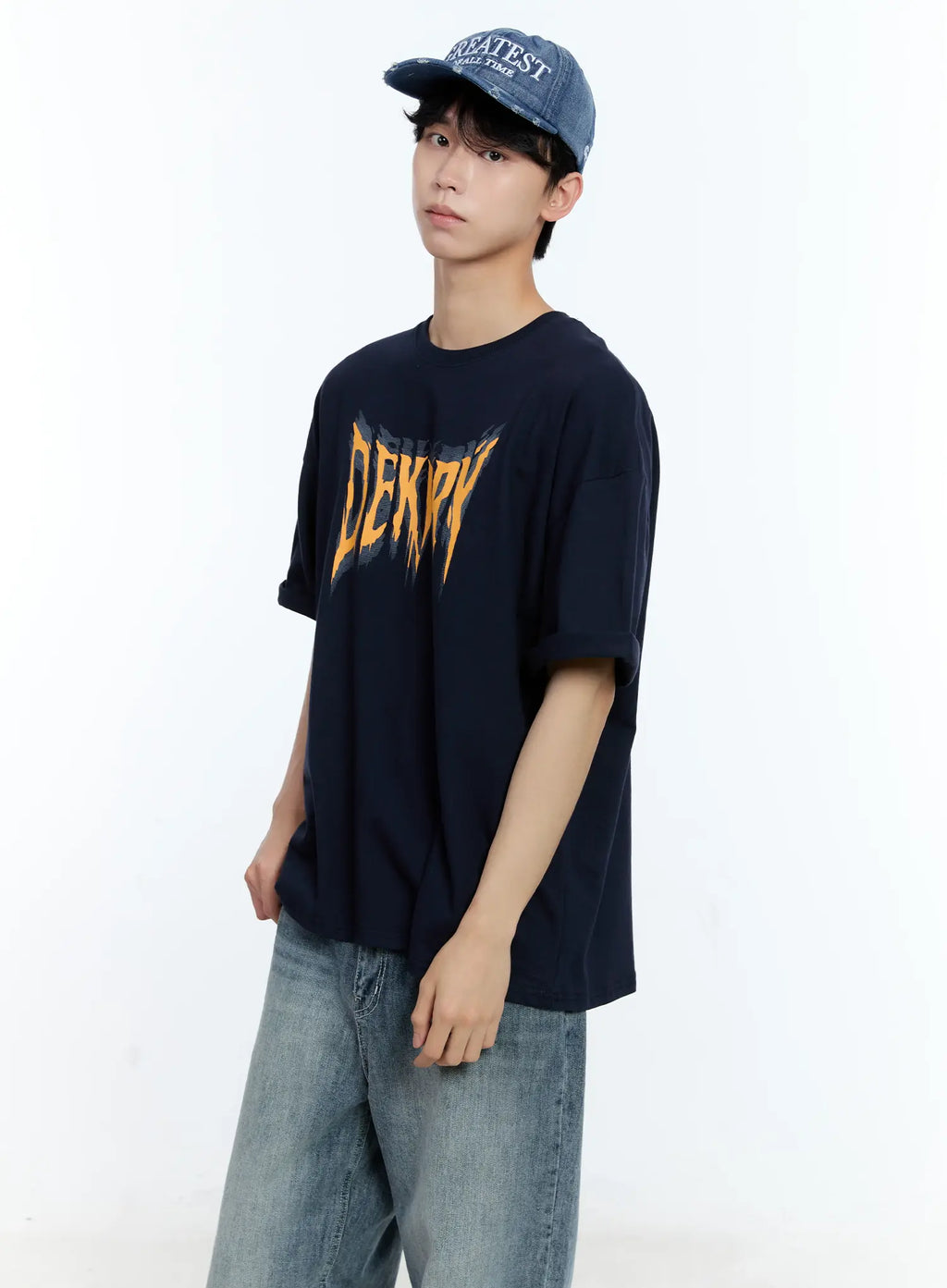 Herren Distressed-Denim Baseballmütze IL529