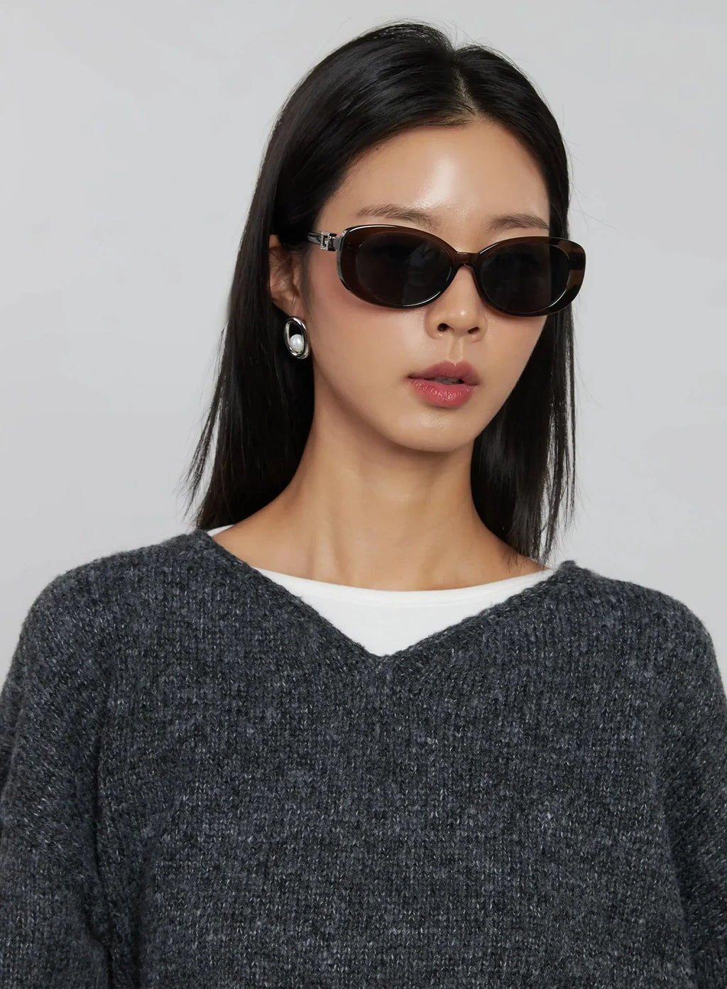 Jewel Slim Oval Fashion Sonnenbrille IJ508