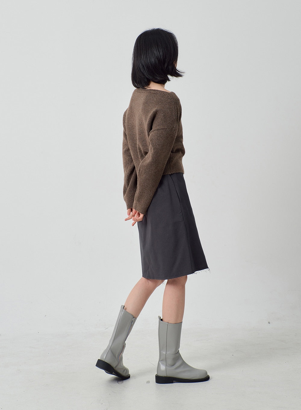 Mid-Calf Seitenreißverschluss Stiefel OJ300
