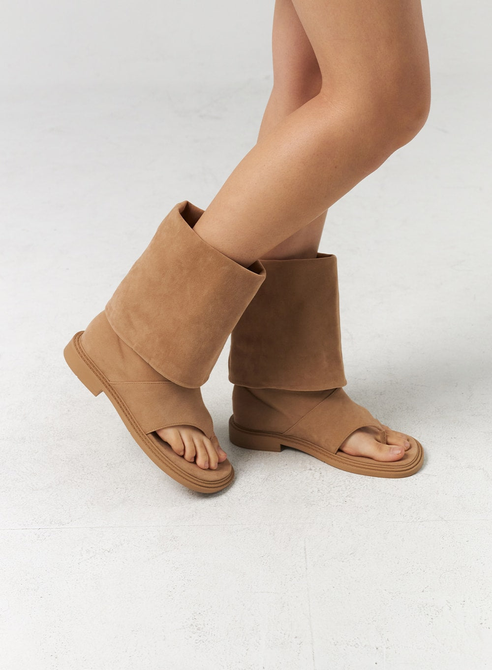 Ausschnitt Zehen Stiefel bis zur Wade CL310