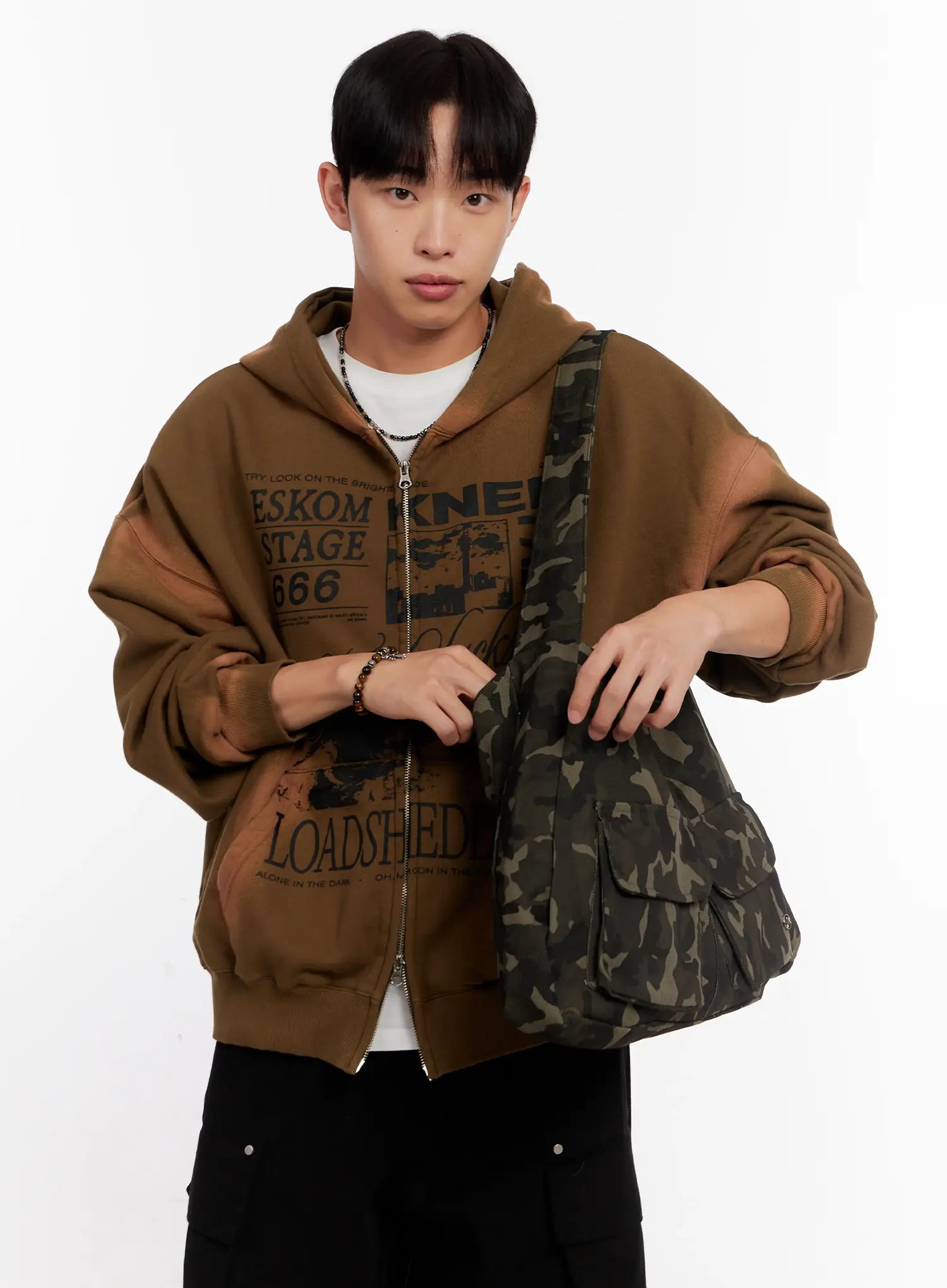 Camo Schultertasche mit Utility-Taschen IO 528