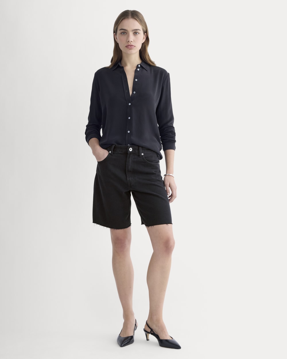 Spodnie OG Baggy Jean Short | Prane Schwarz