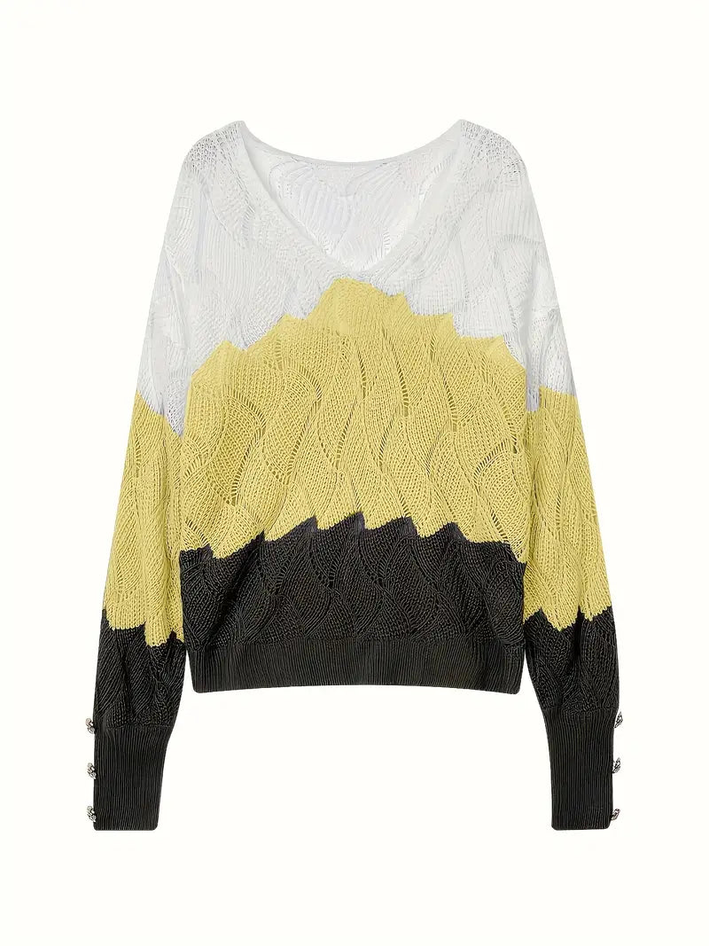 Renilda | Eleganter Strickpullover Mit V-Ausschnitt