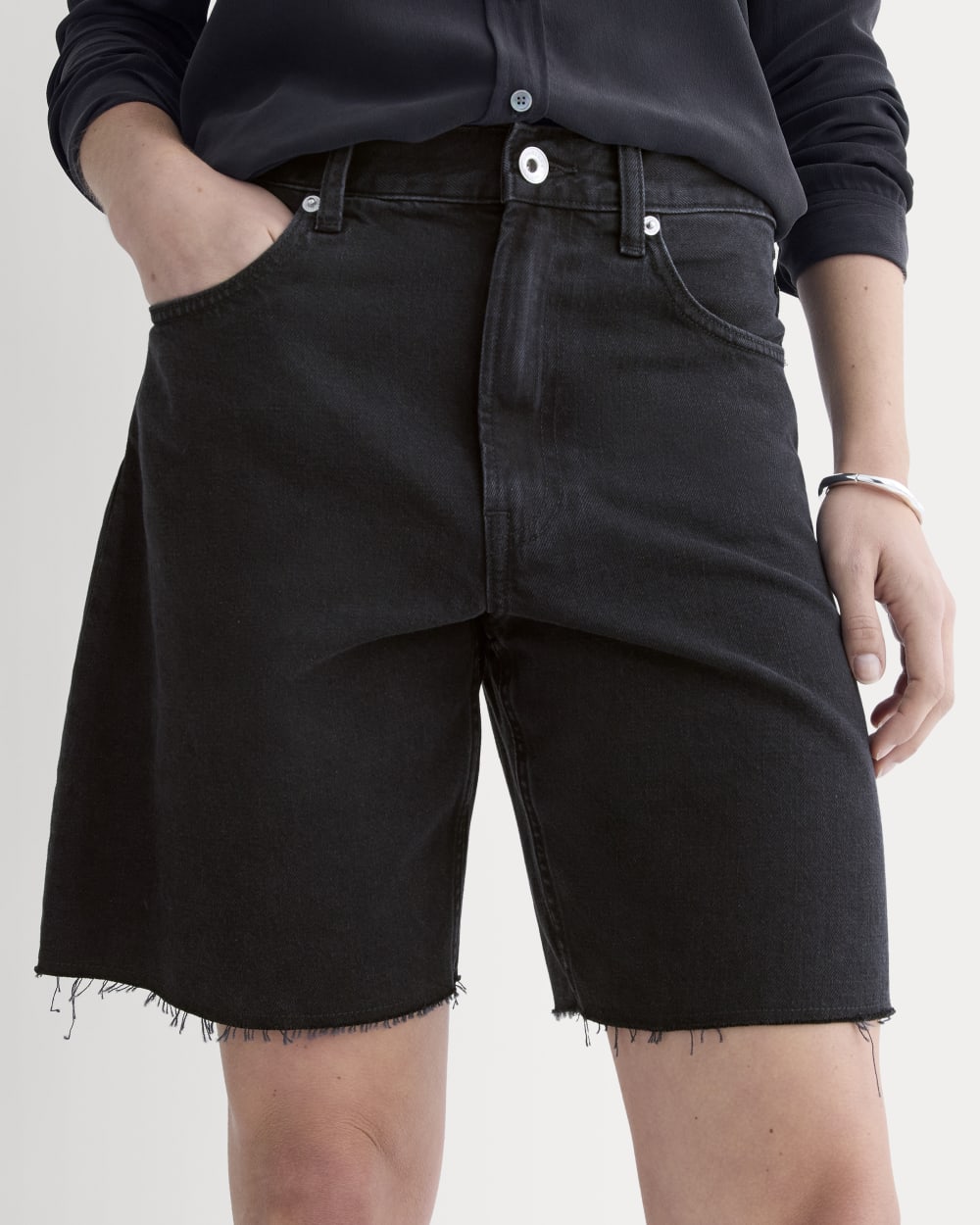 Spodnie OG Baggy Jean Short | Prane Schwarz
