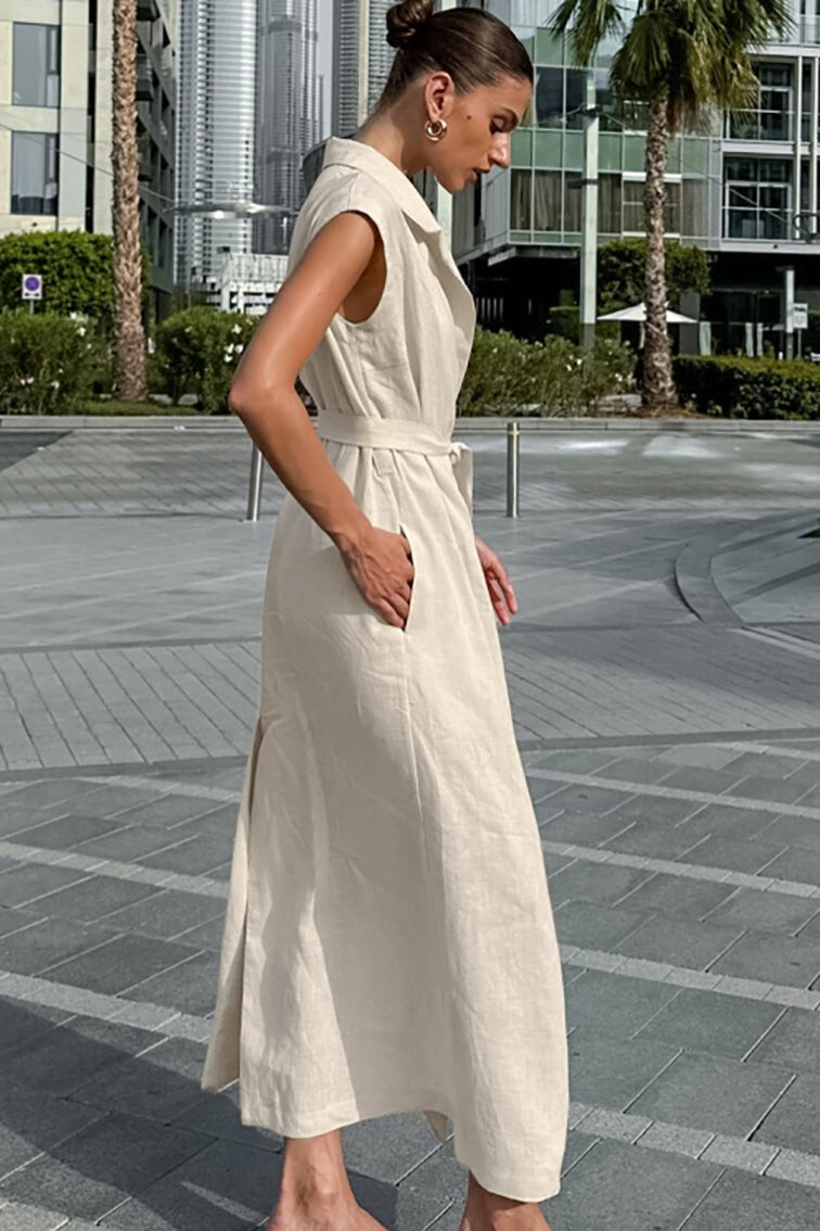 Alouette | Maxikleid mit Bindegürtel