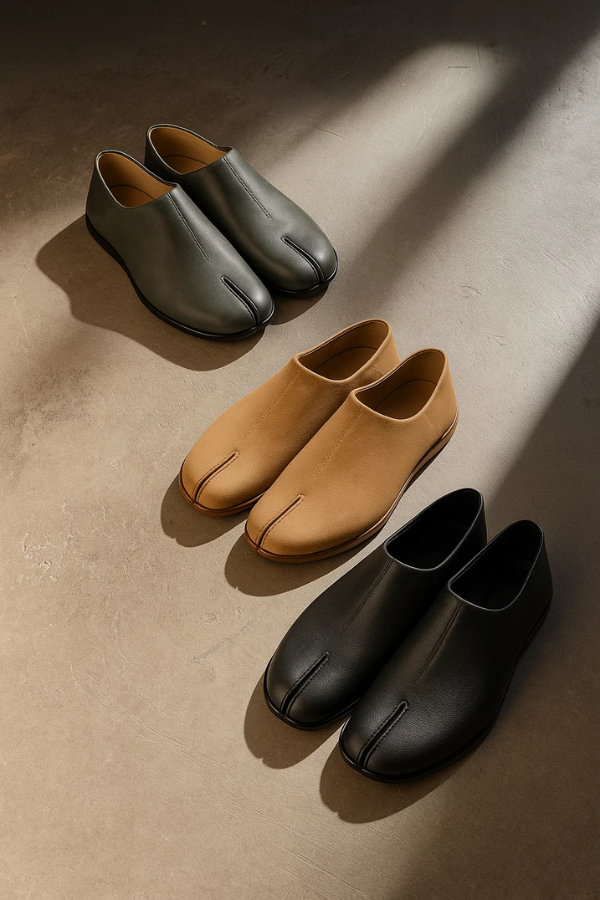 Leder Tabi Slipper