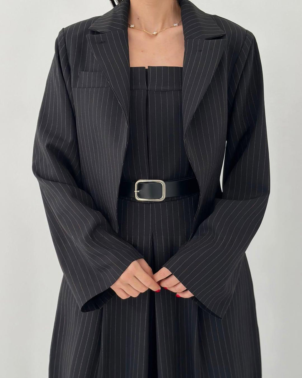 Lauralie | Trägerloser Jumpsuit im Blazer-Stil