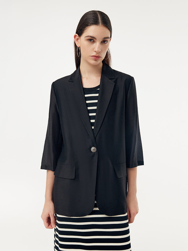 Damenjacke Tencel mit einem Knopf