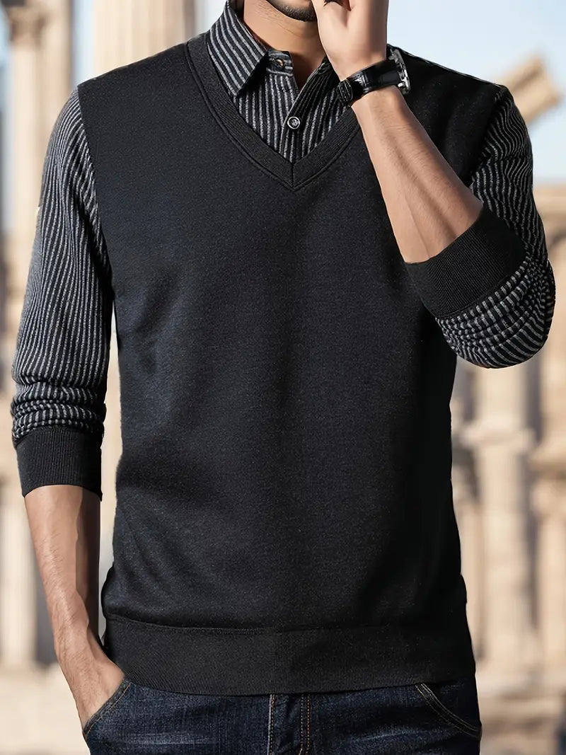 Leroy - Lässiger Pullover mit langen Ärmeln aus Strick