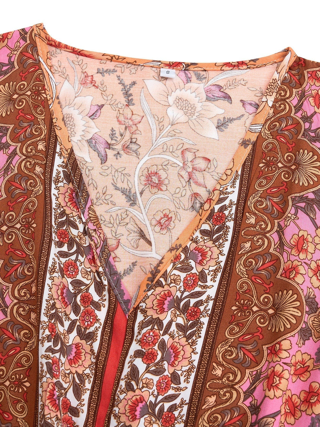 Langärmliges bedrucktes Kleid