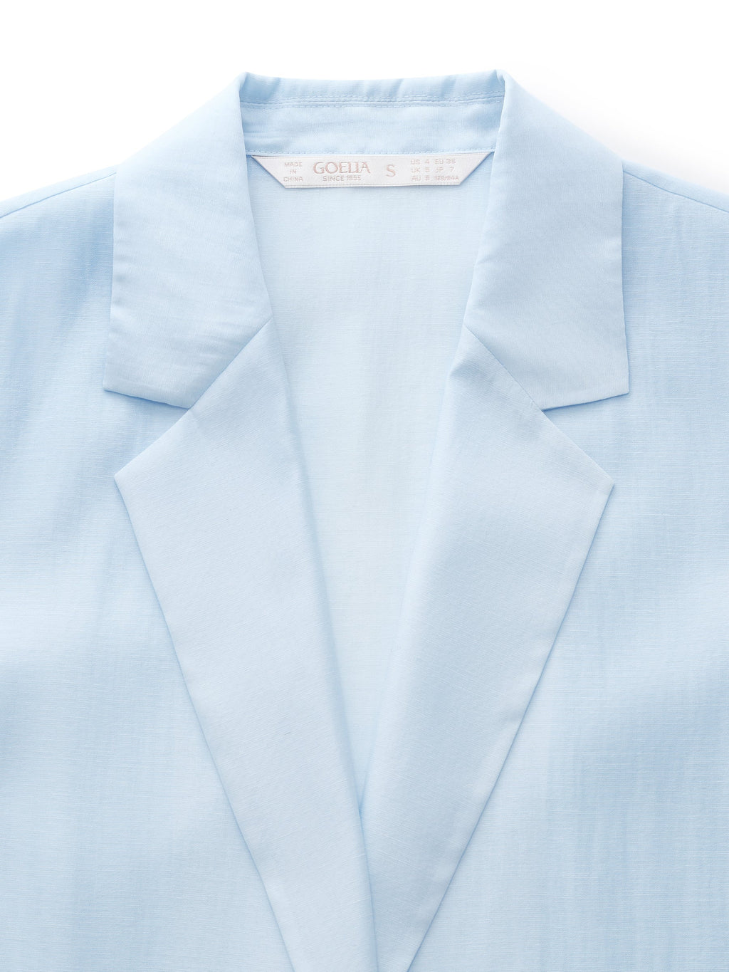 Damenjacke aus einer Mischung aus Tencel und Leinen mit 3/4-Ärmeln