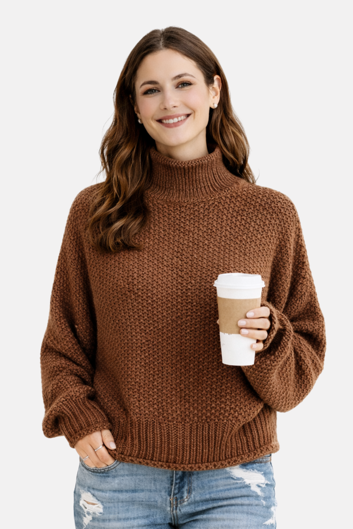 Olivia | Pullover mit hohem Kragen