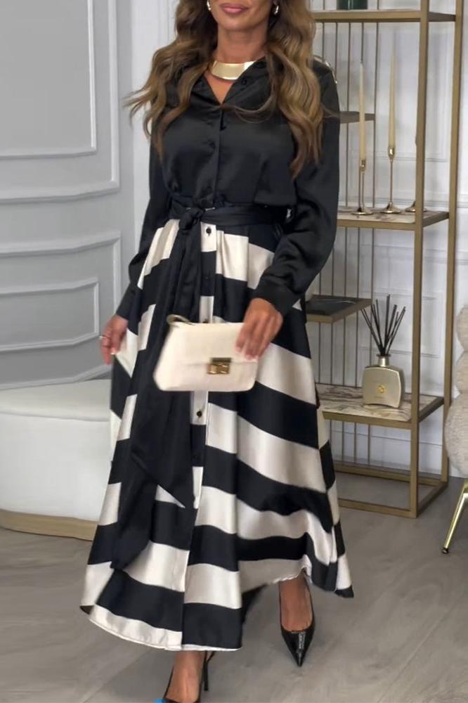 Kenda | Elegantes Streifenkleid