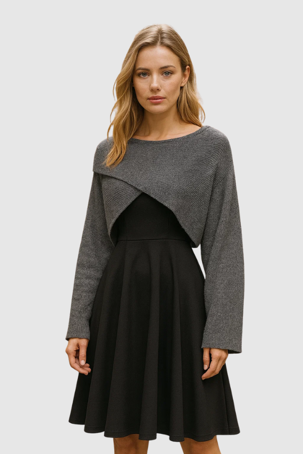 Alessia | Elegantes Strickkleid-Set