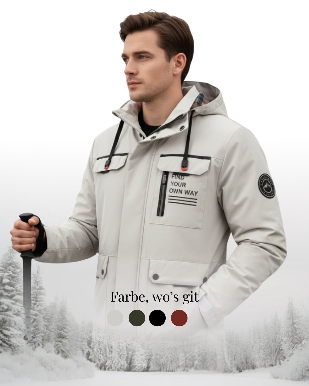Harden | Herren-Winterjacke mit Kapuze