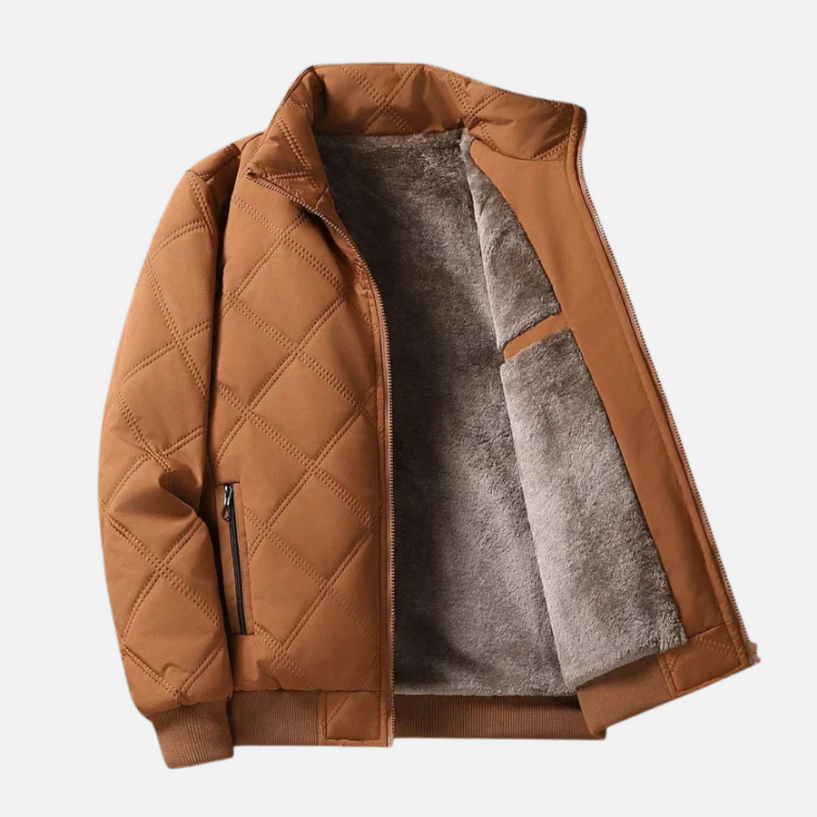 Orlando | Jacke mit Rautenmuster und Stehkragen