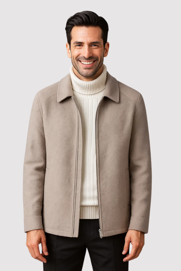Baron | Wollmischung Zip-Up Jacke