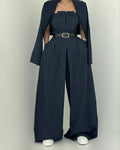 Lauralie | Trägerloser Jumpsuit im Blazer-Stil