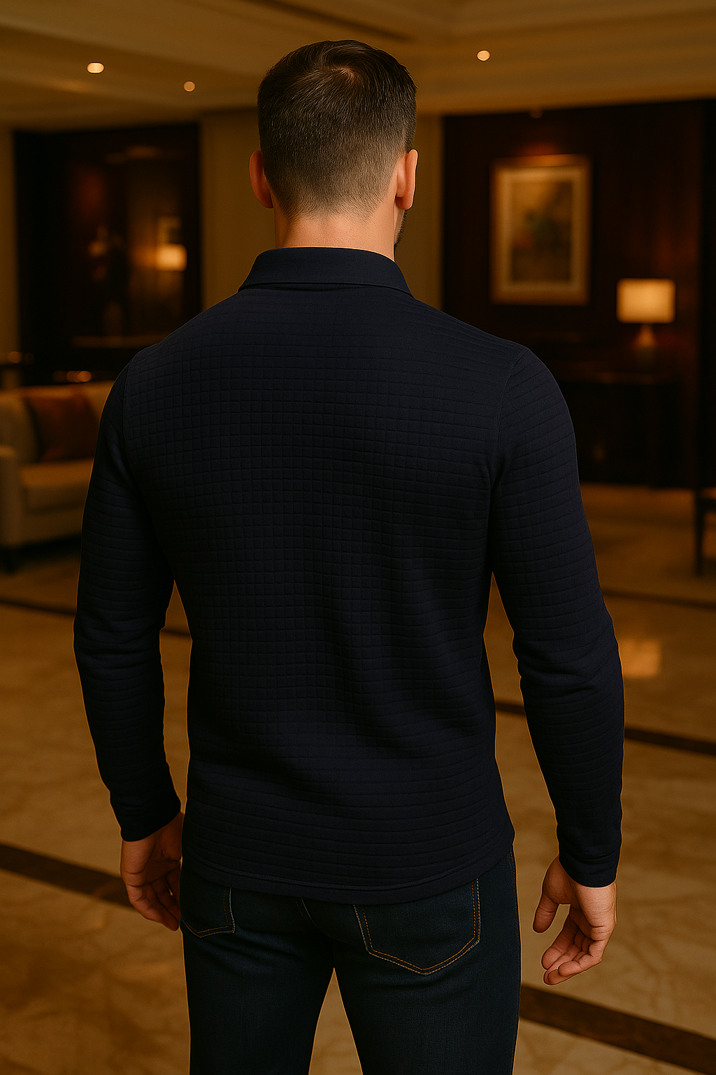 Ephraim | Strukturiertes Poloshirt Mit Ärmeltasche