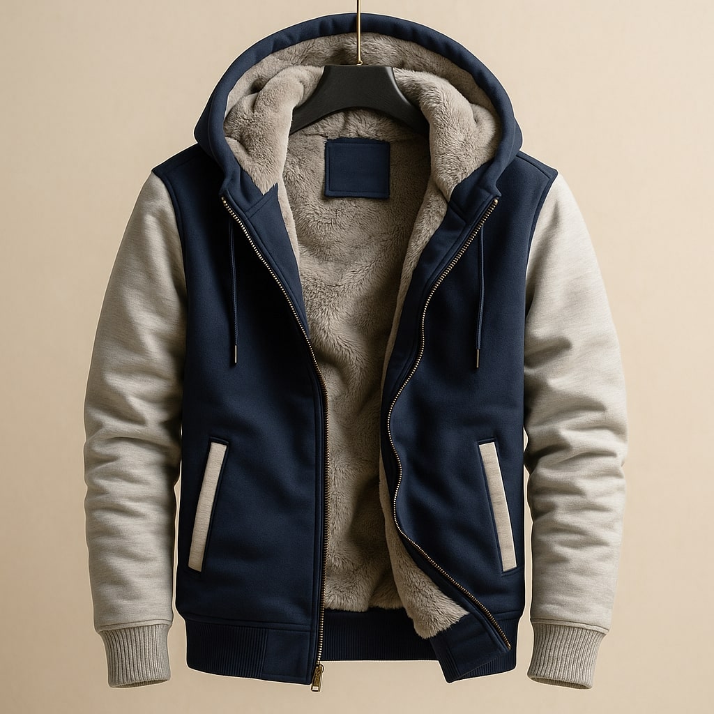 Roque - Strukturierte Jacke mit Kapuze und Reißverschluss
