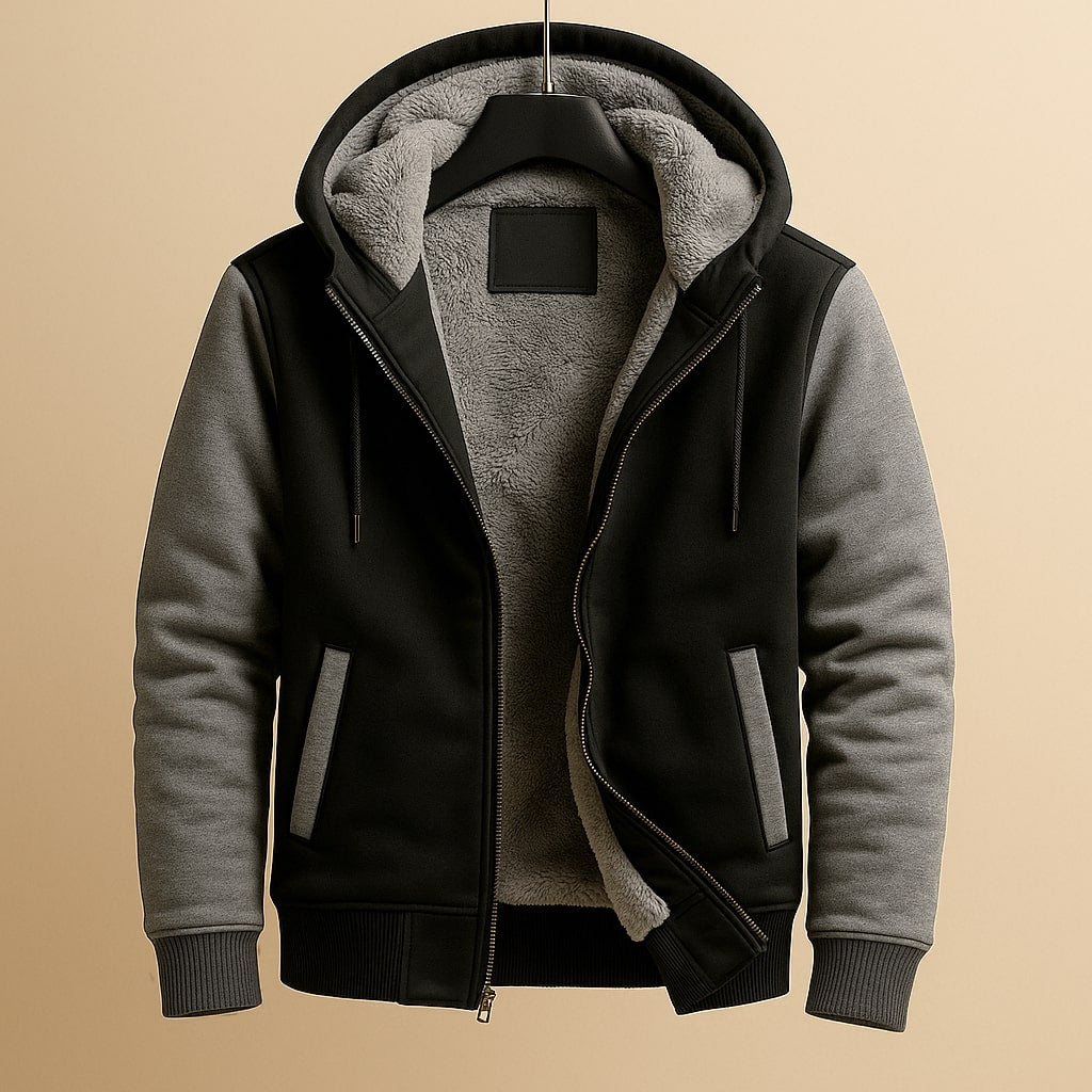 Roque - Strukturierte Jacke mit Kapuze und Reißverschluss