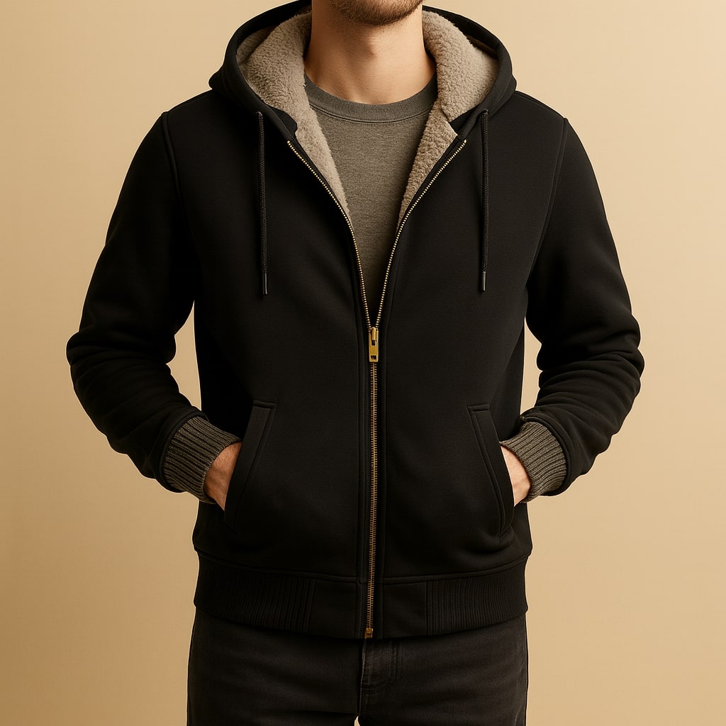 Roque - Strukturierte Jacke mit Kapuze und Reißverschluss