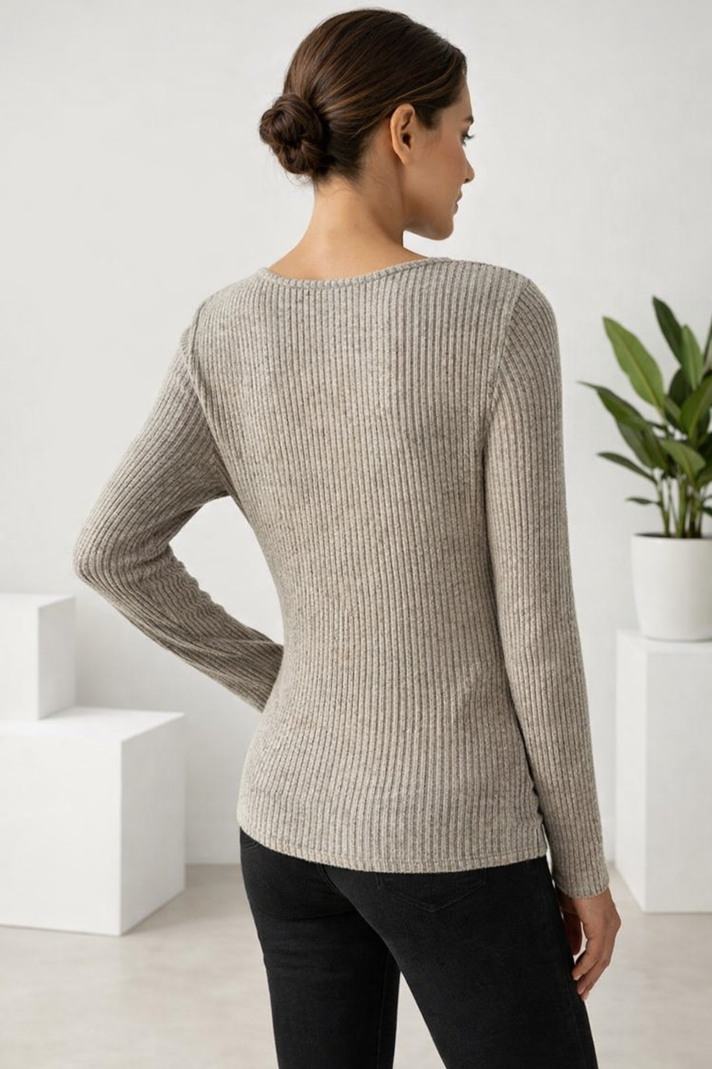 Damenoberteil | Gestrickt Lange Ärmel