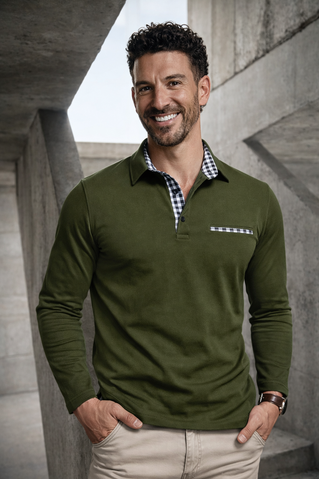 Herren Langarm-Poloshirt – Luxus, Stilvoll & Komfortabel