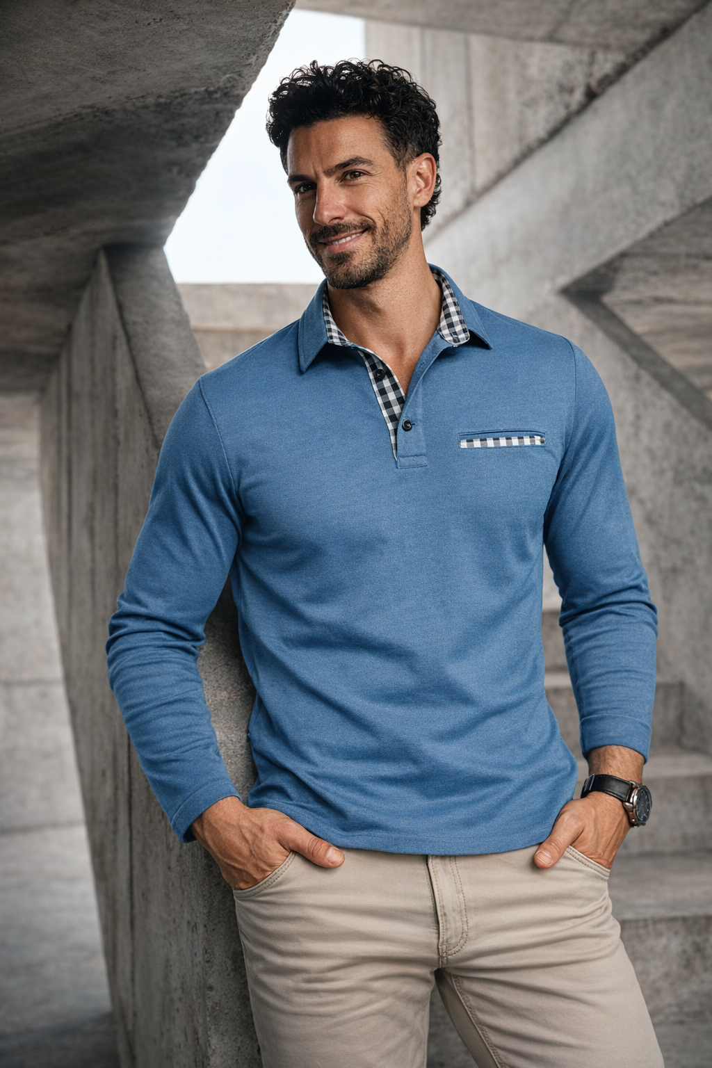 Herren Langarm-Poloshirt – Luxus, Stilvoll & Komfortabel