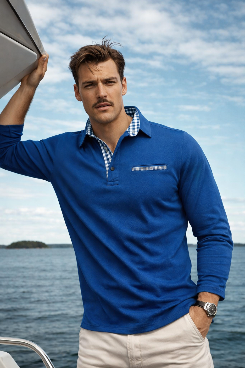 Herren Langarm-Poloshirt – Luxus, Stilvoll & Komfortabel