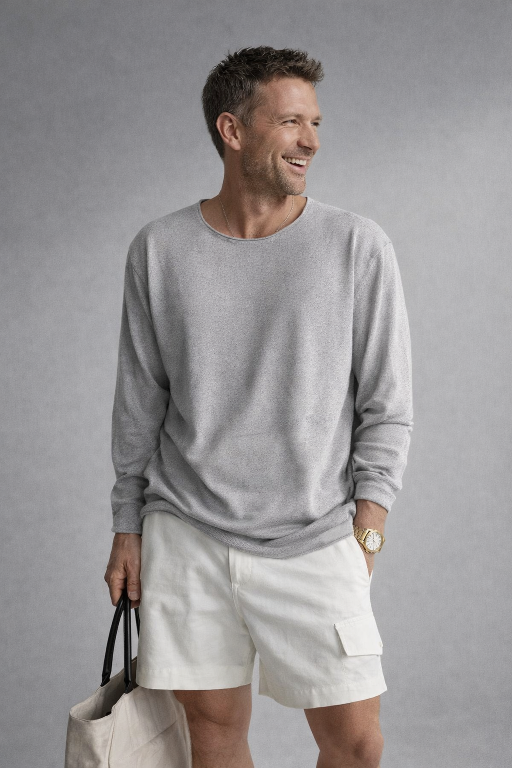 Alaric - T-Shirt Casual aus Strick
