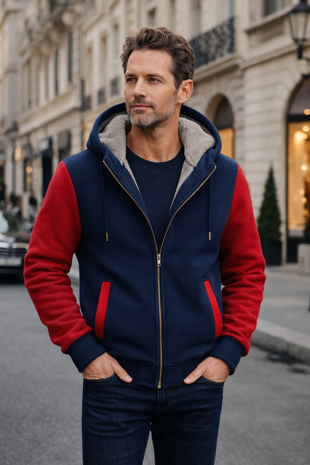 Roque - Strukturierte Jacke mit Kapuze und Reißverschluss