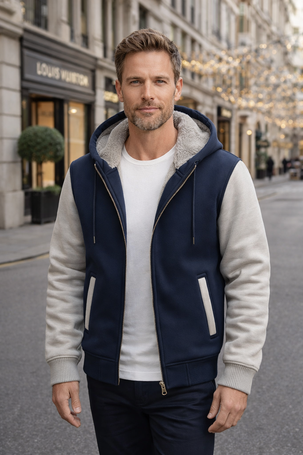 Roque - Strukturierte Jacke mit Kapuze und Reißverschluss
