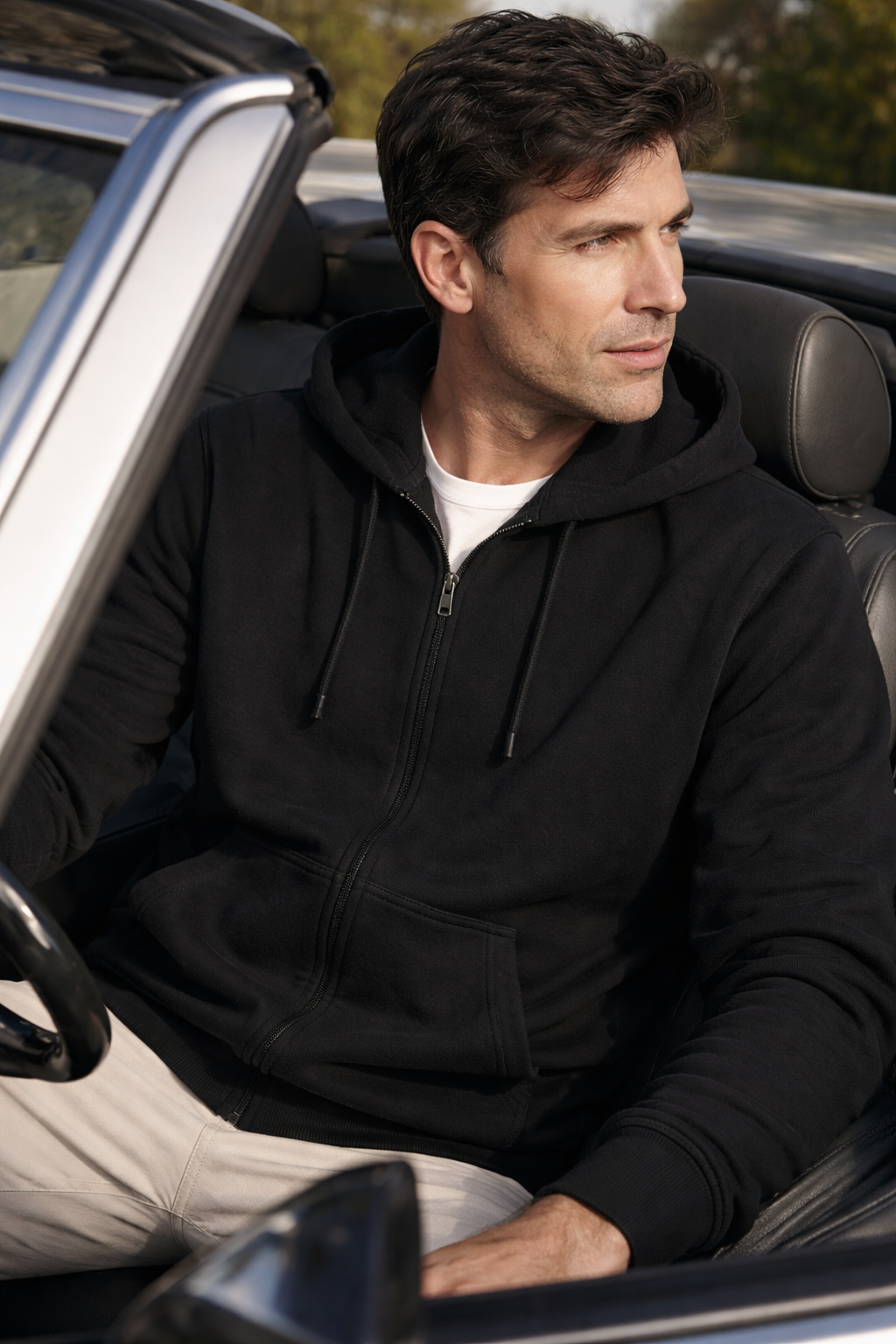 Orleane | Neutral - Herren Kapuzensweatjacke