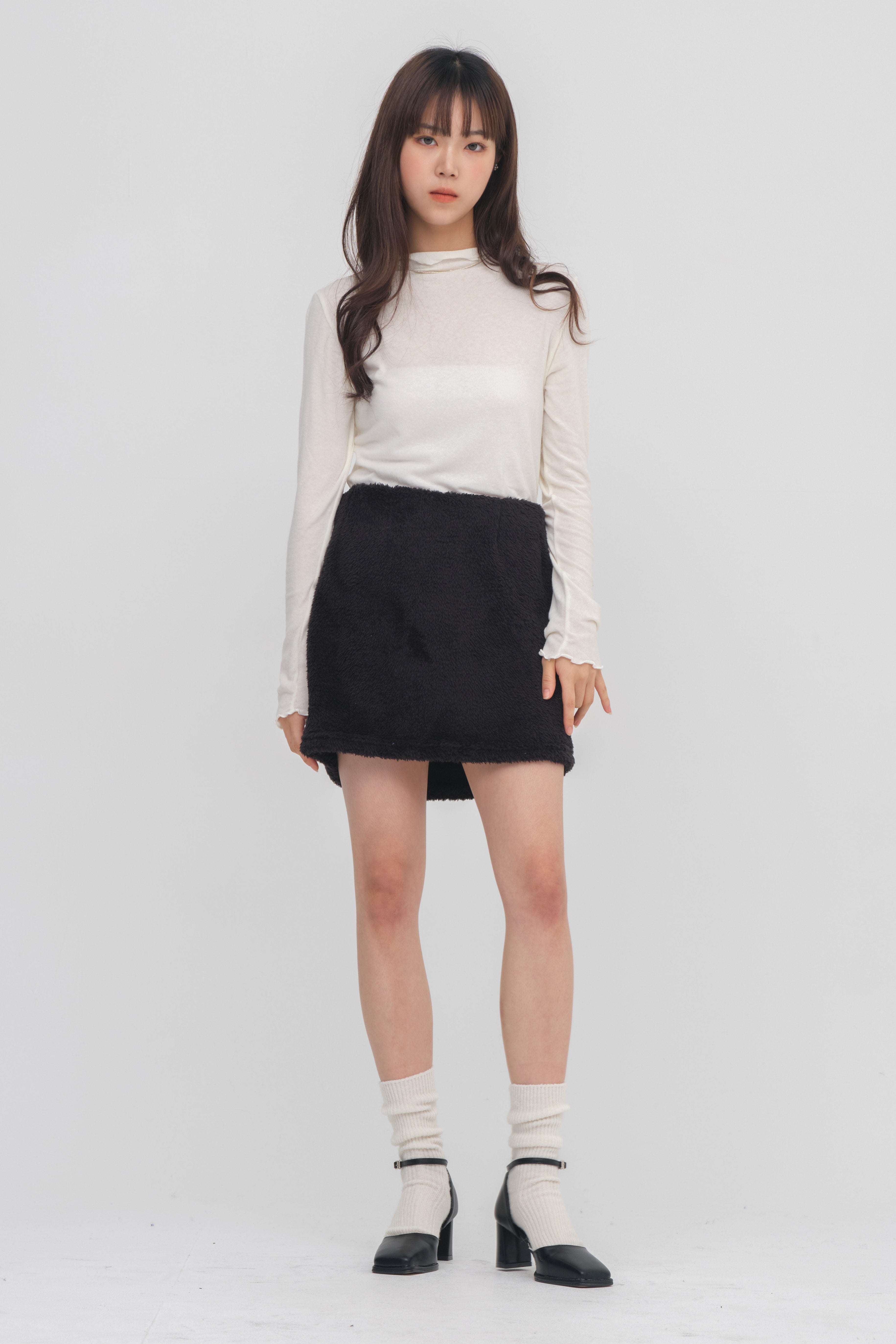 Quadratische Mary Jane Mid Heels