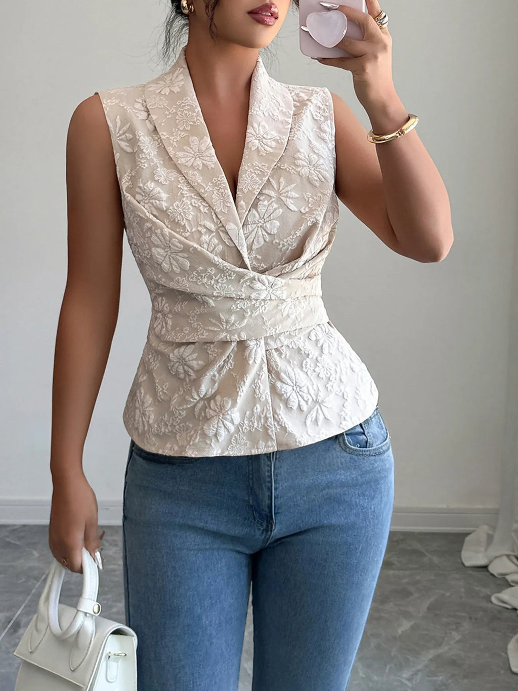 Nerina | Bluse mit Wickeloptik und taillierter Passform