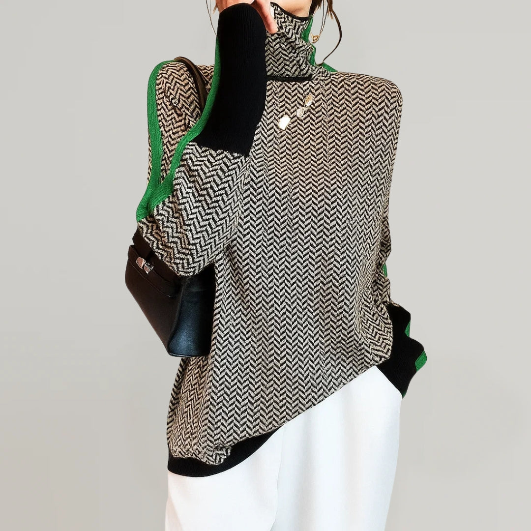 Martina | Pullover mit hohem Kragen