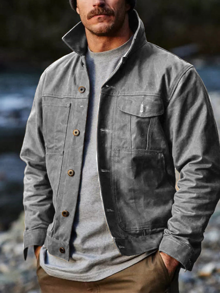 Arvid | Vintage Jacke mit Knopfleiste