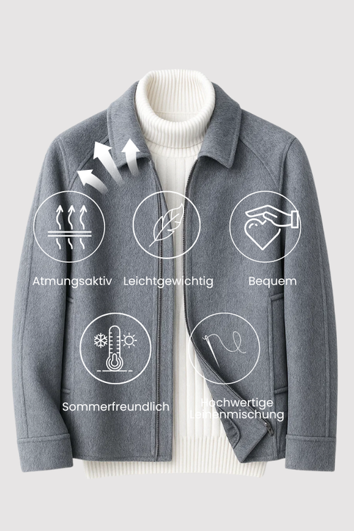 Baron | Wollmischung Zip-Up Jacke