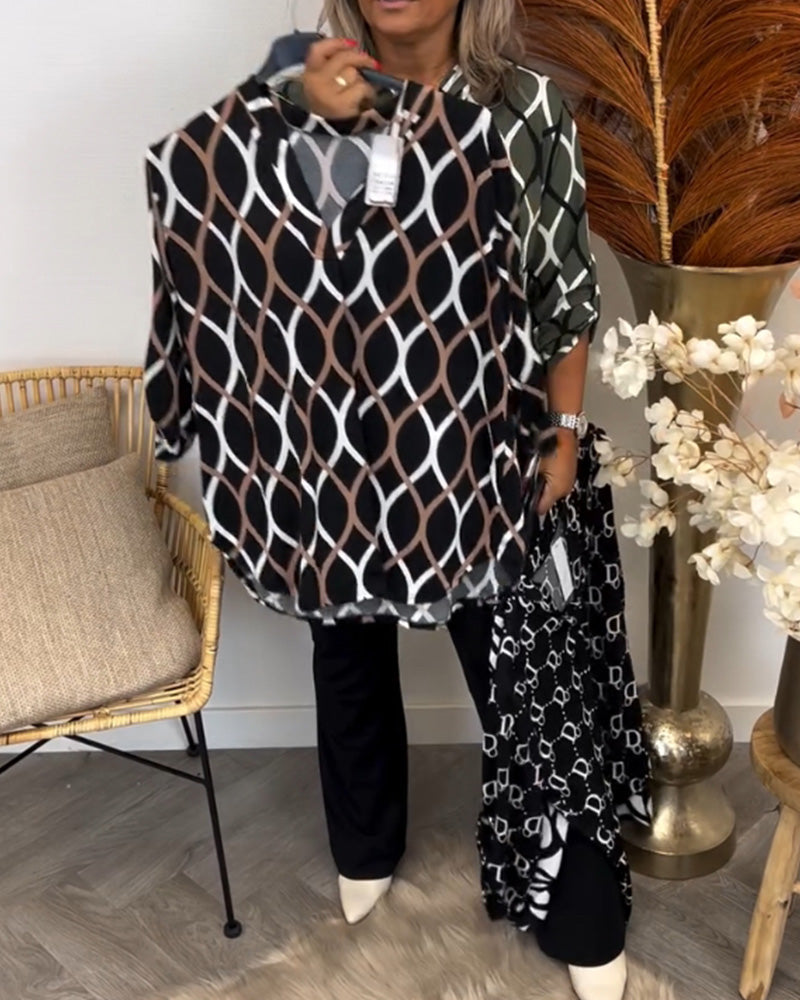 Noor | Bluse mit grafischem Druck