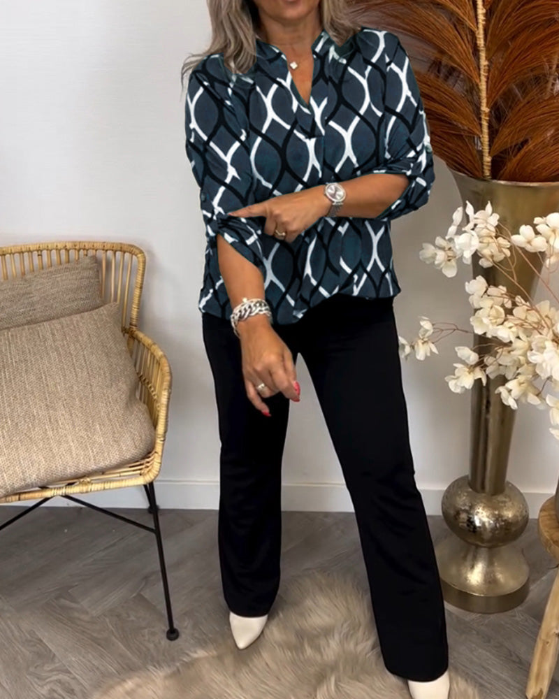 Noor | Bluse mit grafischem Druck