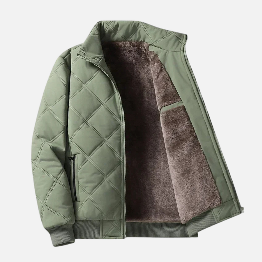 Orlando | Jacke mit Rautenmuster und Stehkragen